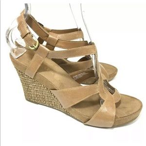 Aerosoles Fabuplush Platform Wedge Sandals Sz 9.5